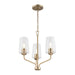 Progress Lighting 94400440177 Celino Collection 3-Light Chandelier Champagne Bronze With Clear Glass Shades (P400440-177)
