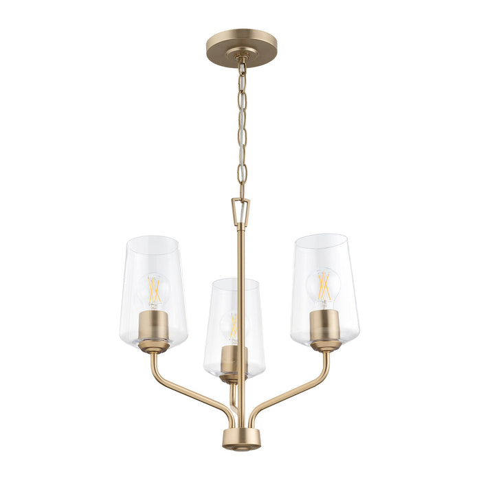 Progress Lighting 94400440177 Celino Collection 3-Light Chandelier Champagne Bronze With Clear Glass Shades (P400440-177)