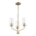 Progress Lighting 94400440177 Celino Collection 3-Light Chandelier Champagne Bronze With Clear Glass Shades (P400440-177)