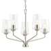 Progress Lighting 94400442009 Celino Collection 5-Light Chandelier Brushed Nickel With Clear Glass Shades (P400442-009)