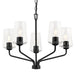Progress Lighting 94400442031 Celino Collection 5-Light Chandelier Black With Clear Glass Shades (P400442-031)