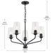 Progress Lighting 94400442031 Celino Collection 5-Light Chandelier Black With Clear Glass Shades (P400442-031)