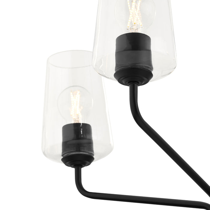 Progress Lighting 94400442031 Celino Collection 5-Light Chandelier Black With Clear Glass Shades (P400442-031)