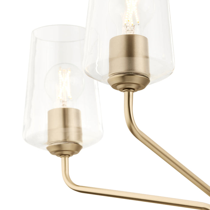 Progress Lighting 94400442177 Celino Collection 5-Light Chandelier Champagne Bronze With Clear Glass Shades (P400442-177)