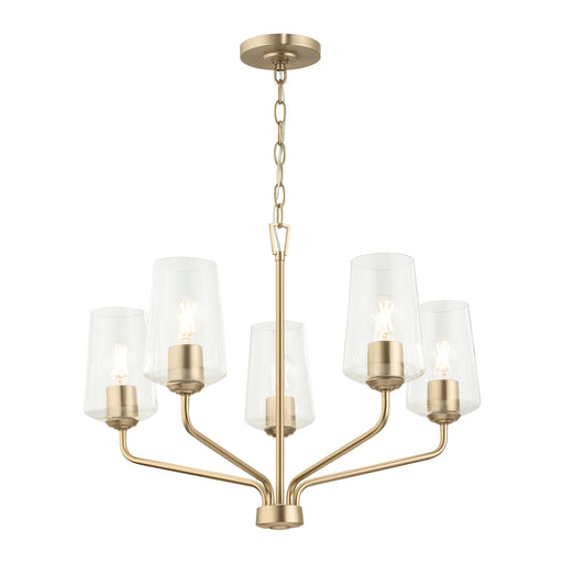 Progress Lighting 94400442177 Celino Collection 5-Light Chandelier Champagne Bronze With Clear Glass Shades (P400442-177)