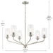 Progress Lighting 94400443009 Celino Collection 6-Light Chandelier Brushed Nickel With Clear Glass Shades (P400443-009)
