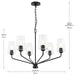Progress Lighting 94400443031 Celino Collection 6-Light Chandelier Black With Clear Glass Shades (P400443-031)