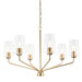 Progress Lighting 94400443177 Celino Collection 6-Light Chandelier Champagne Bronze With Clear Glass Shades (P400443-177)
