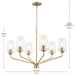 Progress Lighting 94400443177 Celino Collection 6-Light Chandelier Champagne Bronze With Clear Glass Shades (P400443-177)