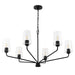 Progress Lighting 94400444031 Celino Collection 6-Light Large Chandelier Black With Clear Glass Shades (P400444-031)