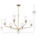 Progress Lighting 94400444177 Celino Collection 6-Light Large Chandelier Champagne Bronze With Clear Glass Shades (P400444-177)