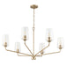 Progress Lighting 94400444177 Celino Collection 6-Light Large Chandelier Champagne Bronze With Clear Glass Shades (P400444-177)