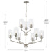 Progress Lighting 94400445009 Celino Collection 9-Light 2-Tier Chandelier Brushed Nickel With Clear Glass Shades (P400445-009)