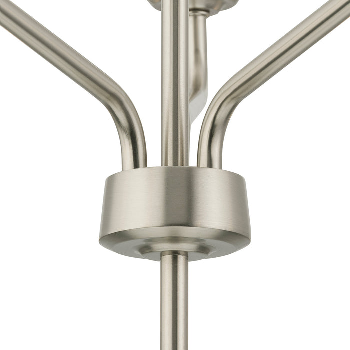 Progress Lighting 94400445009 Celino Collection 9-Light 2-Tier Chandelier Brushed Nickel With Clear Glass Shades (P400445-009)