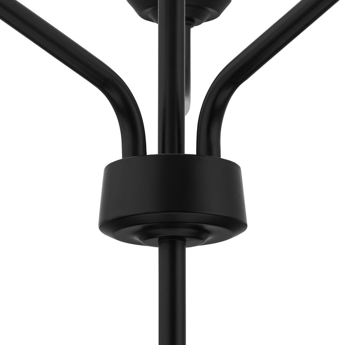 Progress Lighting 94400445031 Celino Collection 9-Light 2-Tier Chandelier Black With Clear Glass Shades (P400445-031)