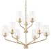 Progress Lighting 94400445177 Celino Collection 9-Light 2-Tier Chandelier Champagne Bronze With Clear Glass Shades (P400445-177)