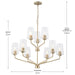 Progress Lighting 94400445177 Celino Collection 9-Light 2-Tier Chandelier Champagne Bronze With Clear Glass Shades (P400445-177)