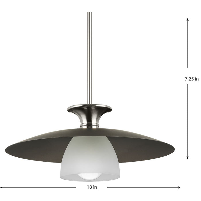 Progress Lighting Trimble Collection One-Light Pendant Brushed Nickel (P500394-009)