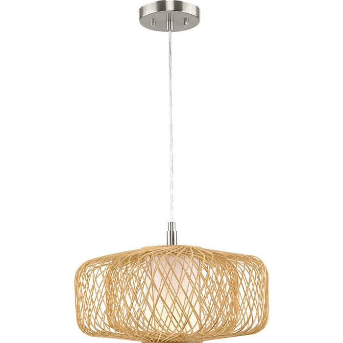 Progress Lighting Cordova Collection One-Light Pendant Natural Rattan (P500396-201)