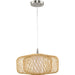 Progress Lighting Cordova Collection One-Light Pendant Natural Rattan (P500396-201)