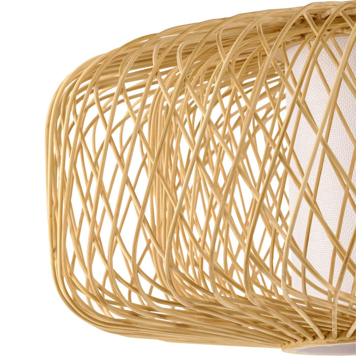 Progress Lighting Cordova Collection One-Light Pendant Natural Rattan (P500396-201)