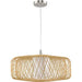 Progress Lighting Cordova Collection One-Light Pendant Natural Rattan (P500397-201)