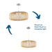 Progress Lighting Cordova Collection One-Light Pendant Natural Rattan (P500397-201)