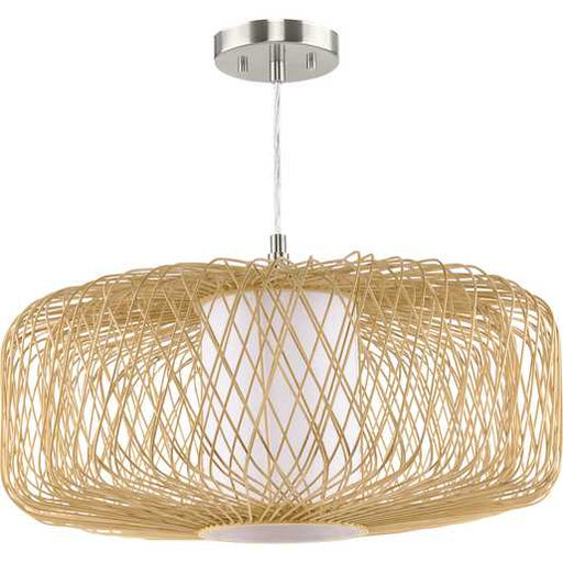 Progress Lighting Cordova Collection One-Light Pendant Natural Rattan (P500397-201)