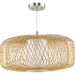 Progress Lighting Cordova Collection One-Light Pendant Natural Rattan (P500397-201)