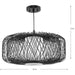 Progress Lighting Cordova Collection One-Light Pendant Black Rattan (P500397-202)