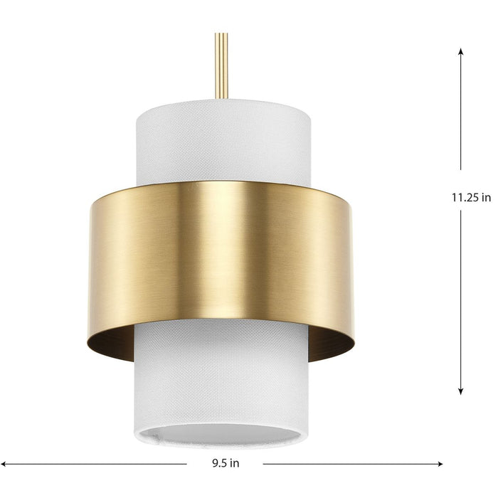 Progress Lighting Silva Collection One-Light Pendant Brushed Bronze (P500398-109)