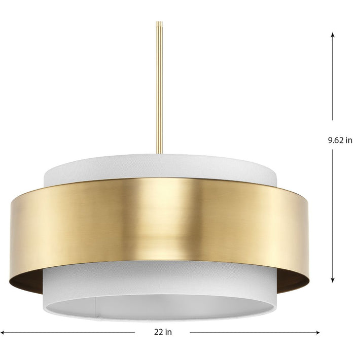 Progress Lighting Silva Collection Three-Light Pendant Brushed Bronze (P500400-109)