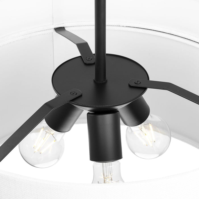 Progress Lighting Silva Collection Three-Light Pendant Matte Black (P500400-31M)