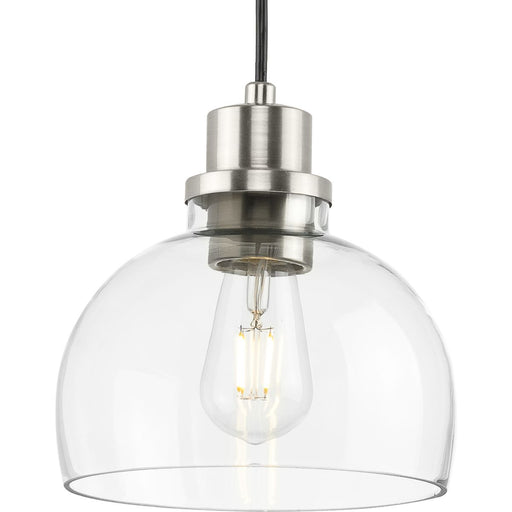 Progress Lighting Garris Collection One-Light Mini-Pendant Brushed Nickel (P500405-009)