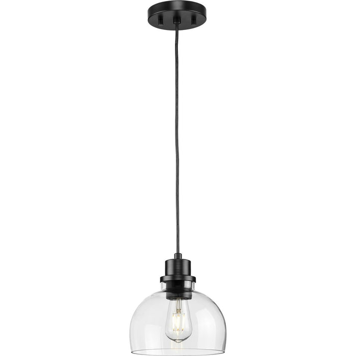 Progress Lighting Garris Collection One-Light Mini-Pendant Matte Black (P500405-31M)