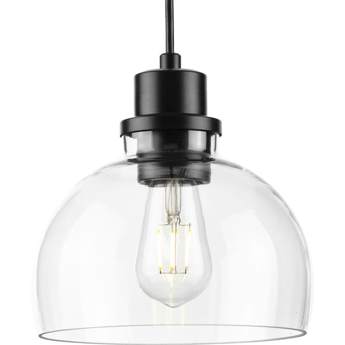 Progress Lighting Garris Collection One-Light Mini-Pendant Matte Black (P500405-31M)