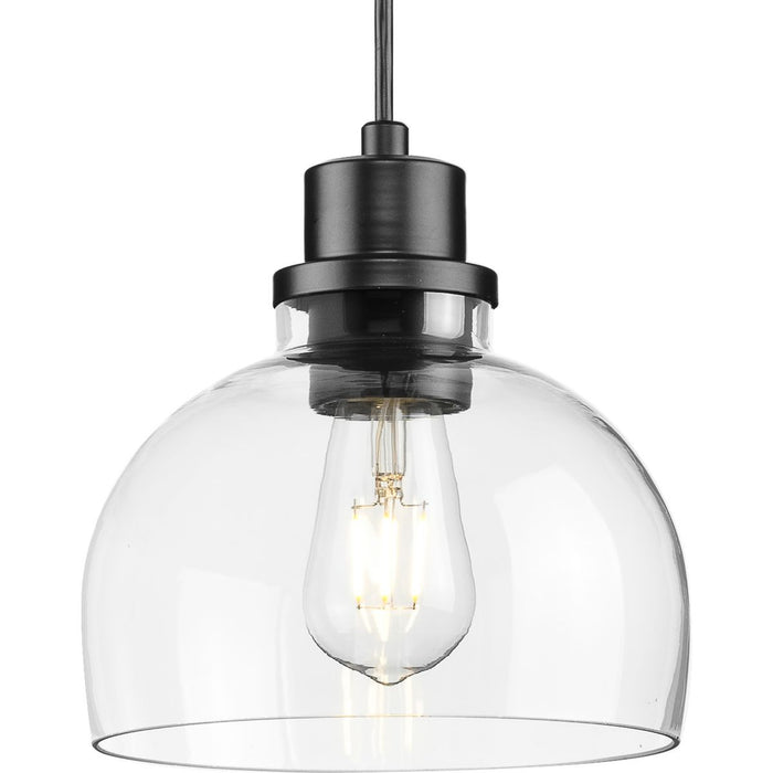 Progress Lighting Garris Collection One-Light Mini-Pendant Matte Black (P500405-31M)