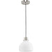 Progress Lighting Garris Collection One-Light Mini-Pendant Brushed Nickel (P500406-009)