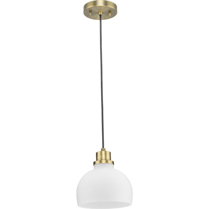 Progress Lighting Garris Collection One-Light Mini-Pendant Vintage Brass (P500406-163)