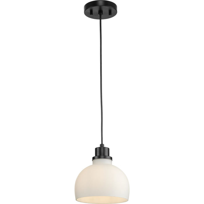 Progress Lighting Garris Collection One-Light Mini-Pendant Matte Black (P500406-31M)