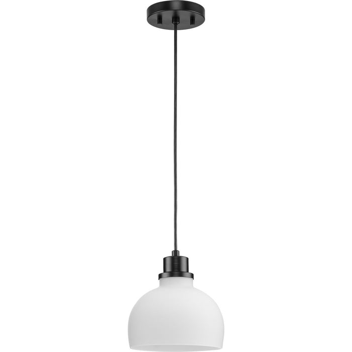 Progress Lighting Garris Collection One-Light Mini-Pendant Matte Black (P500406-31M)