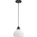 Progress Lighting Garris Collection One-Light Mini-Pendant Matte Black (P500406-31M)