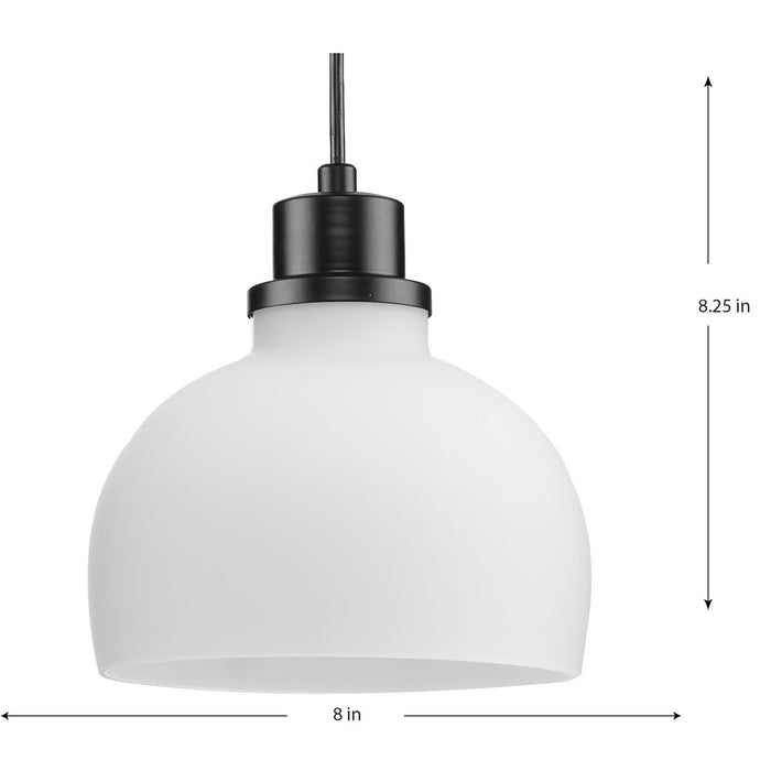 Progress Lighting Garris Collection One-Light Mini-Pendant Matte Black (P500406-31M)