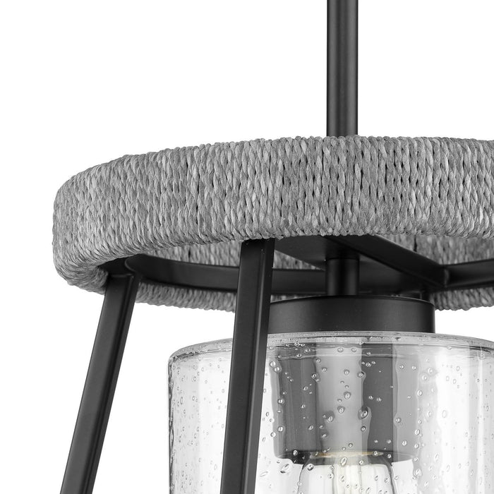 Progress Lighting Laramie Collection One-Light Pendant Matte Black (P500413-31M)