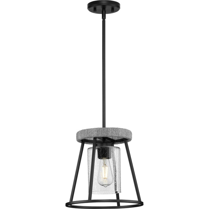 Progress Lighting Laramie Collection One-Light Pendant Matte Black (P500413-31M)