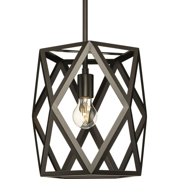 Progress Lighting Saucedo Collection One-Light Pendant Architectural Bronze (P500421-129)