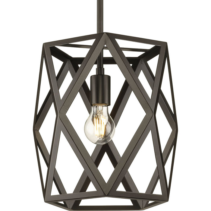 Progress Lighting Saucedo Collection One-Light Pendant Architectural Bronze (P500421-129)