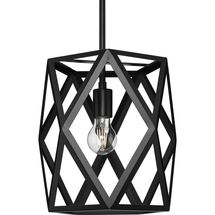 Progress Lighting Saucedo Collection One-Light Pendant Matte Black (P500421-31M)