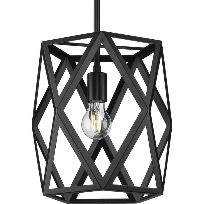 Progress Lighting Saucedo Collection One-Light Pendant Matte Black (P500421-31M)