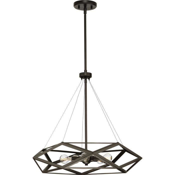 Progress Lighting Saucedo Collection Five-Light Pendant Architectural Bronze (P500422-129)